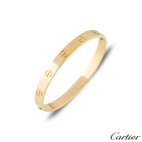 Cartier Yellow Gold Plain Love Bracelet Size 17 B6035517 Cartier Yellow Gold Plain Love Bracelet Size 17 B6035517
